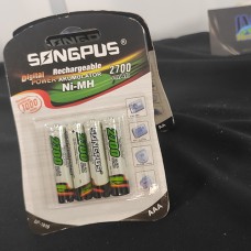 Pilha Recarregável AAA SongPus 2700mAh Ni-MH