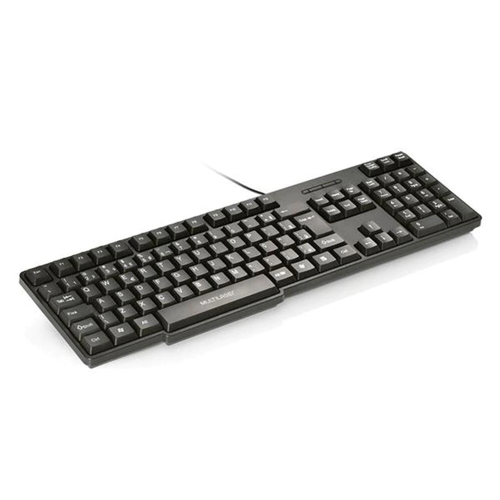 Teclado MultiLaser ABNT2 usb QWERTY português Brasil cor preto